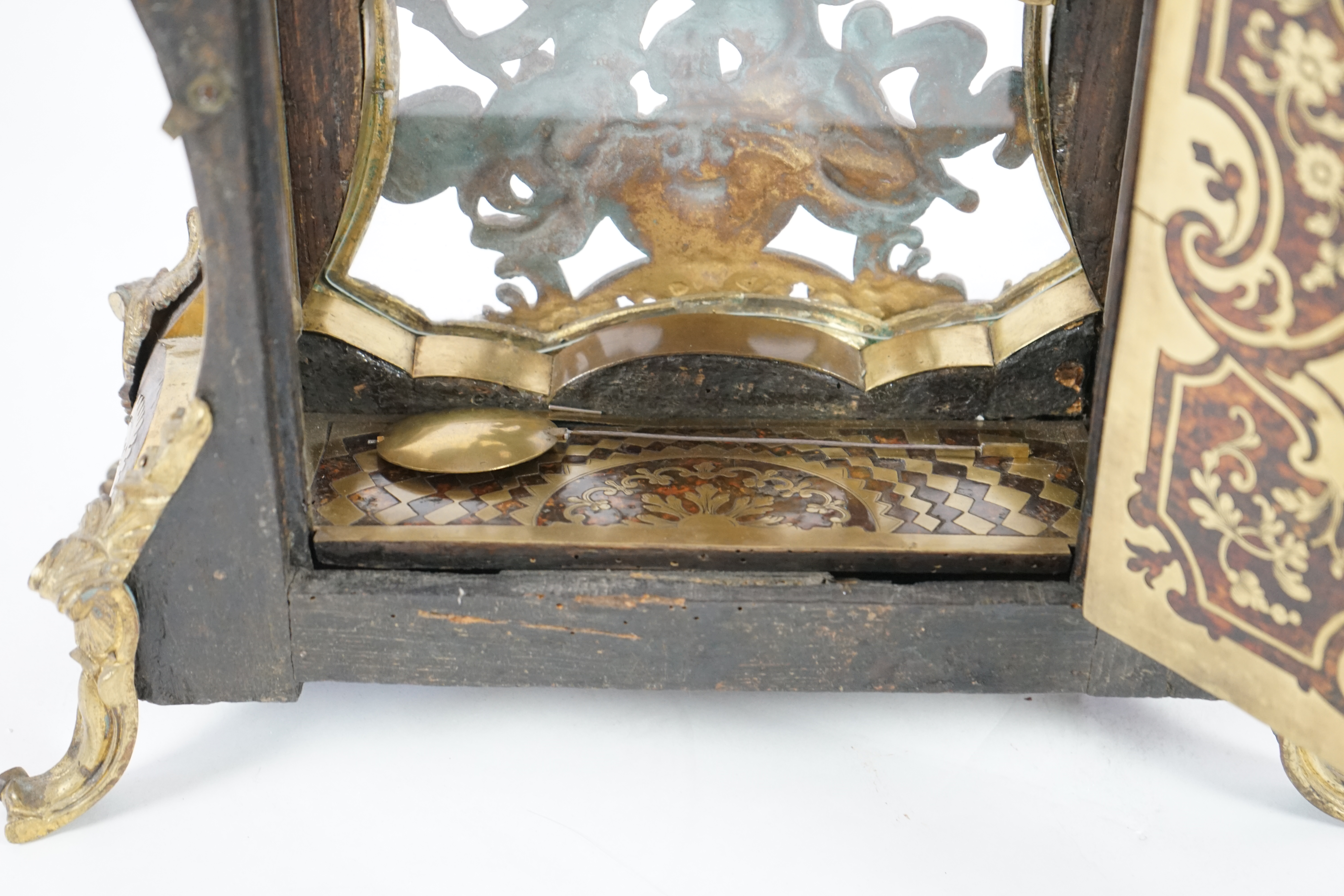 A Louis XV boulle work bracket clock